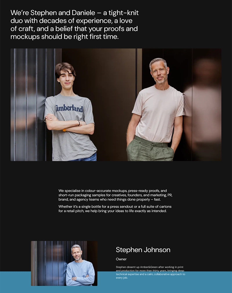 Amber & Green – eCommerce