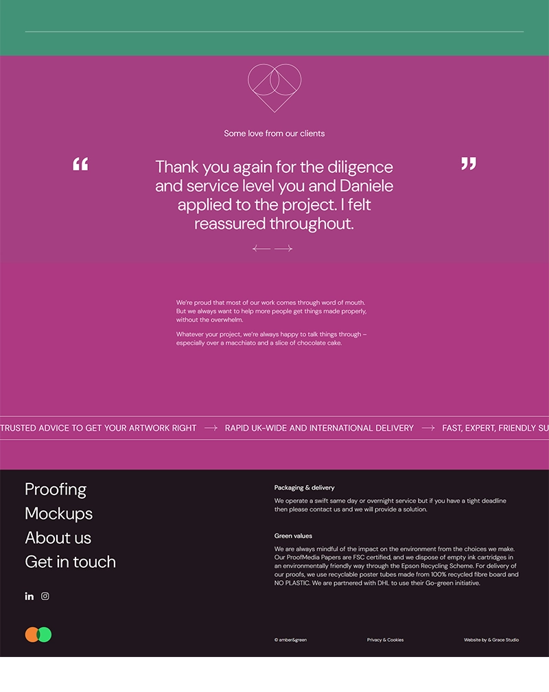 Amber & Green – eCommerce