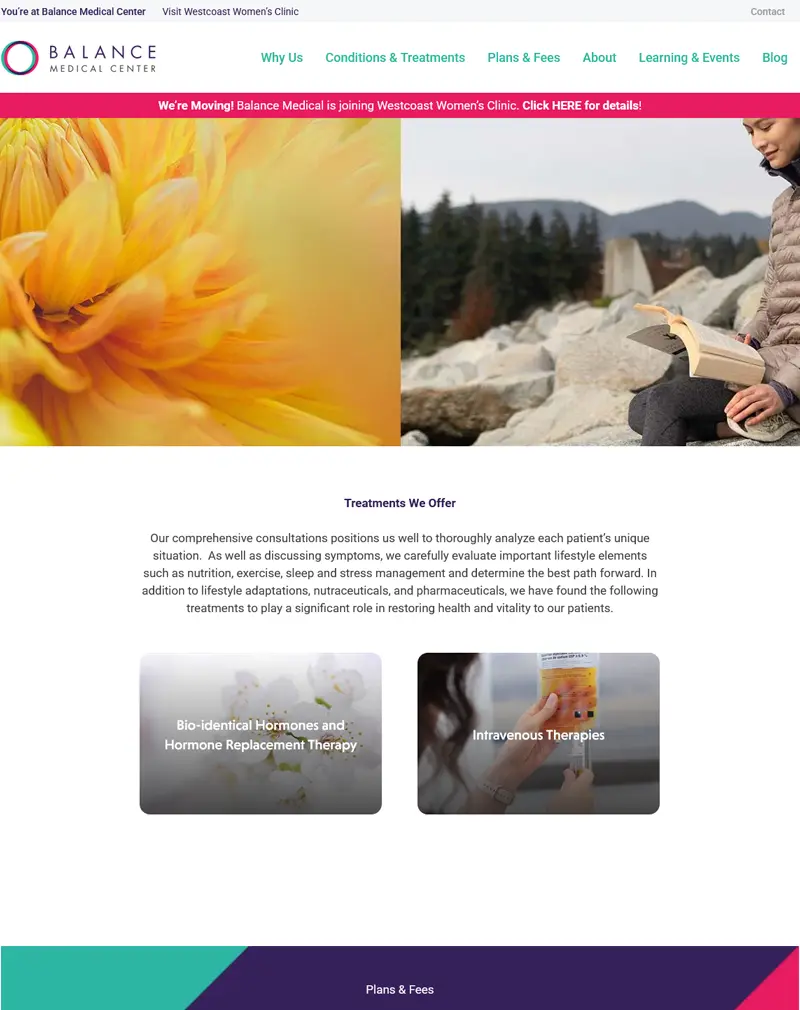 Balance Medical Center Website Development
