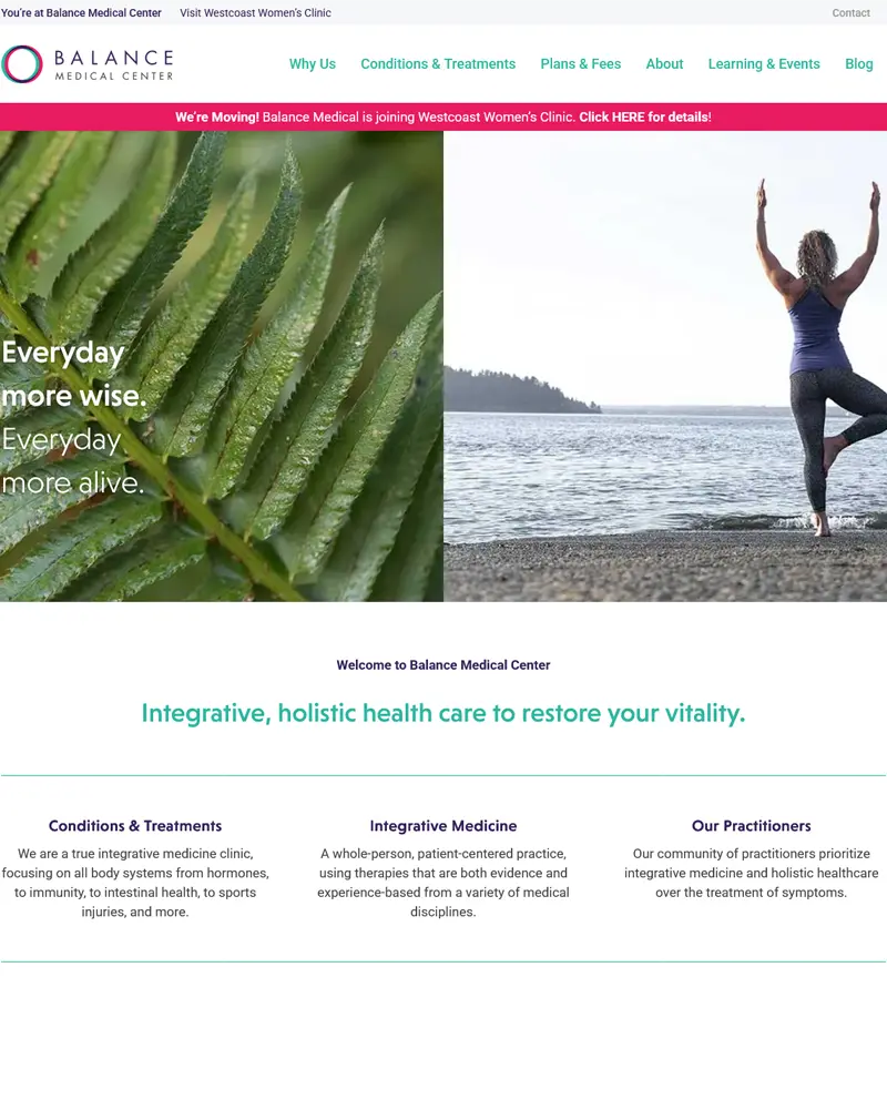 Balance Medical Center Website Development