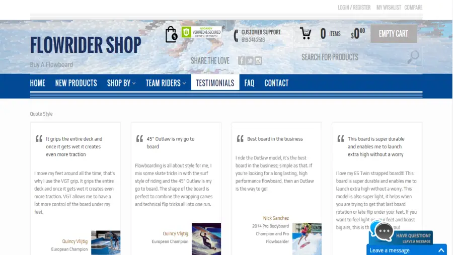 FlowRider Shop