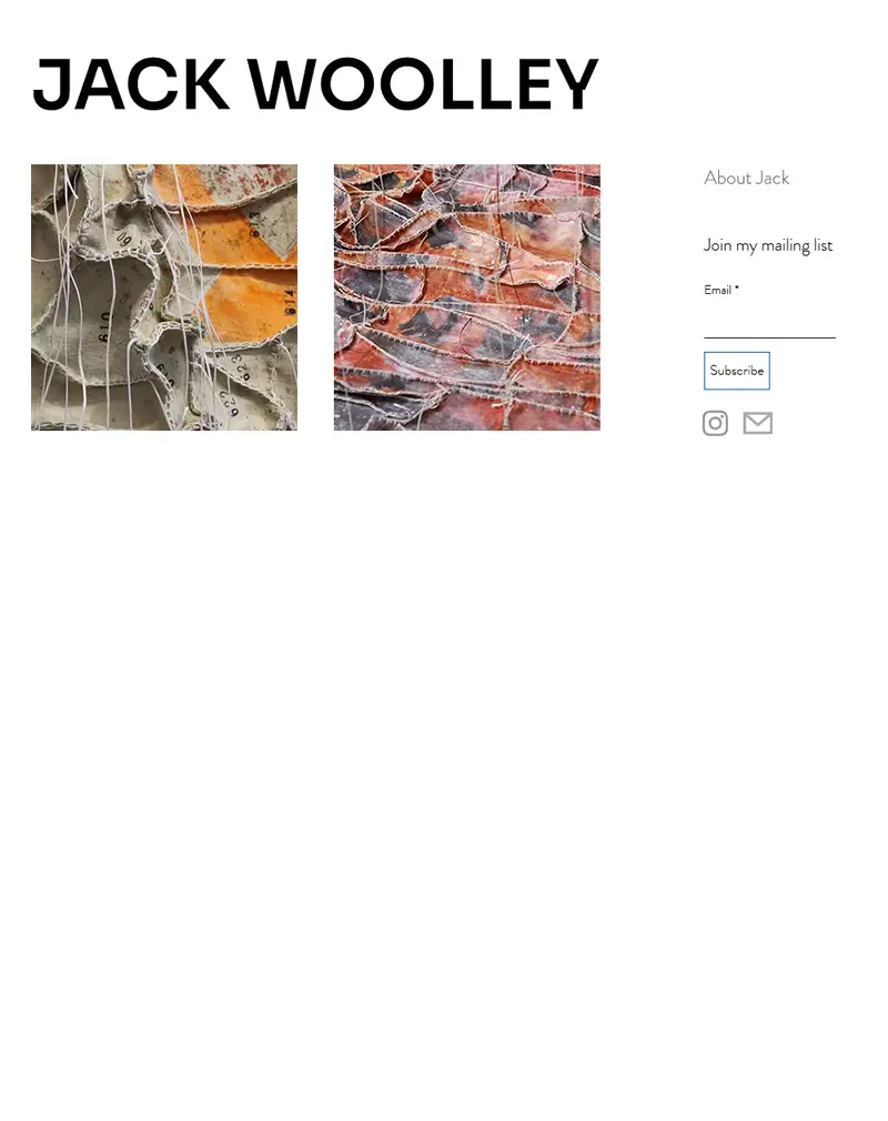 Jack Woolley – Artist Portfolio Website Development