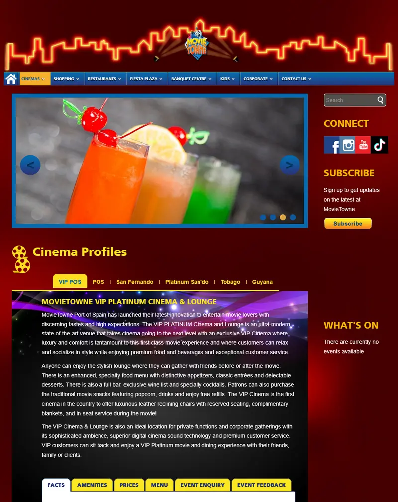 MovieTowne – PHP Entertainment & Cinema Website Development