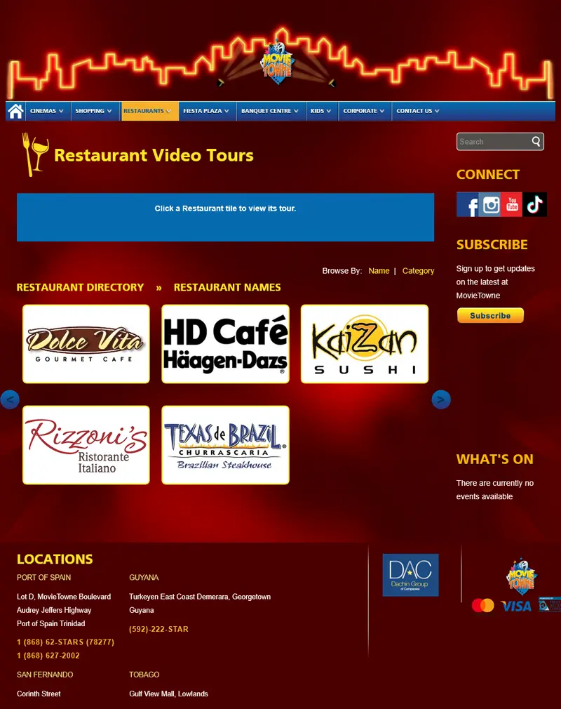 MovieTowne – PHP Entertainment & Cinema Website Development