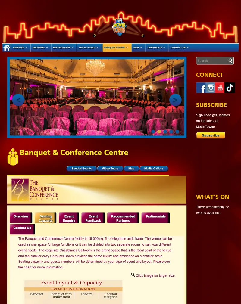 MovieTowne – PHP Entertainment & Cinema Website Development