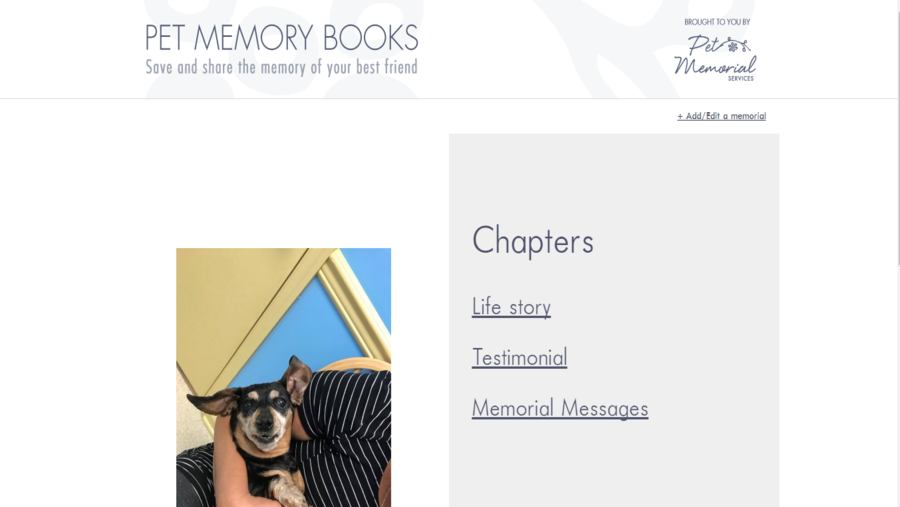 Pet Memorial Services