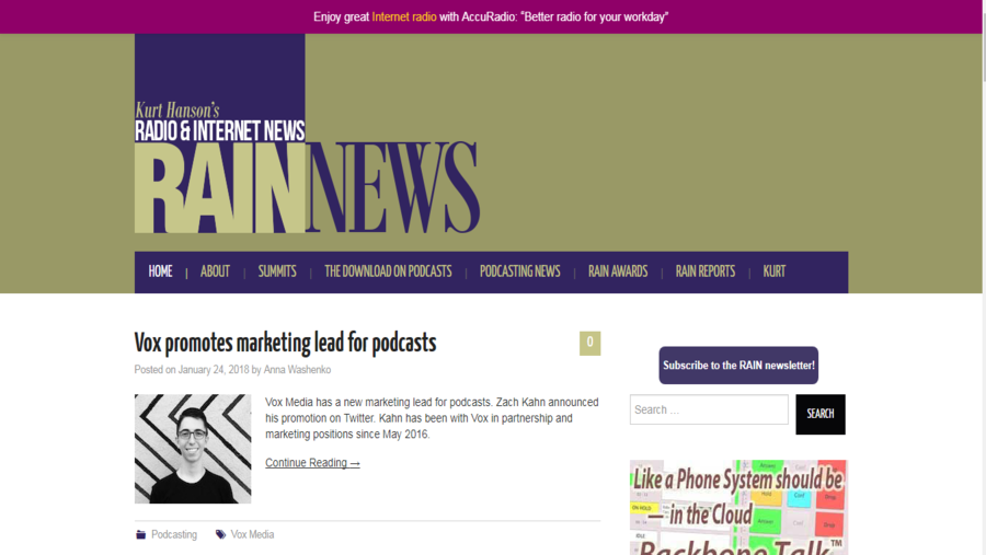 RAIN News and RAIN Enterprises