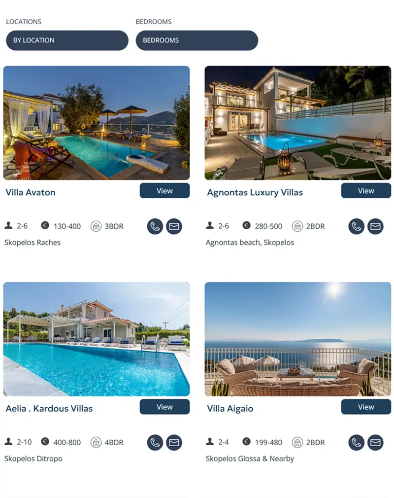 Skopelos Web – Wix Tourism & Travel Website Development