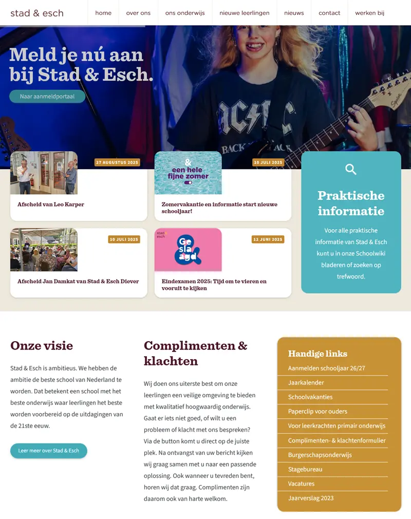 Stad & Esch Education Website Development