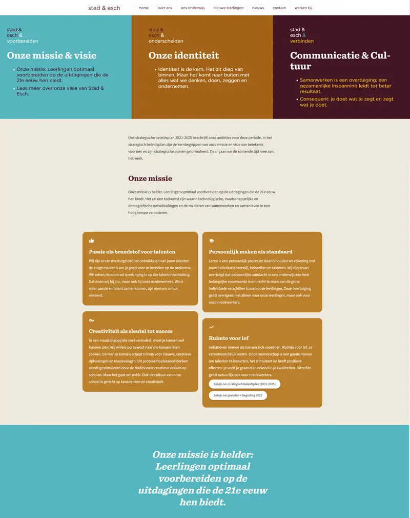 Stad & Esch Education Website Development