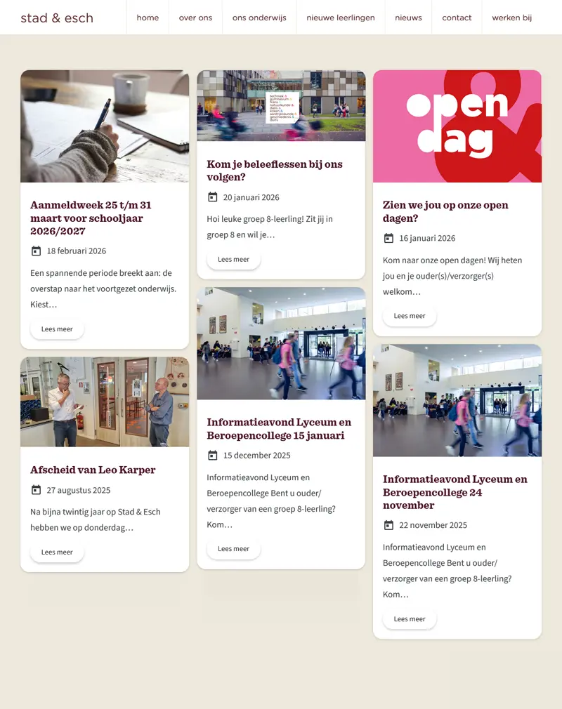 Stad & Esch Education Website Development