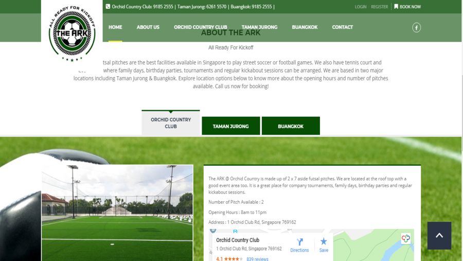 The Ark- a pitch booking website