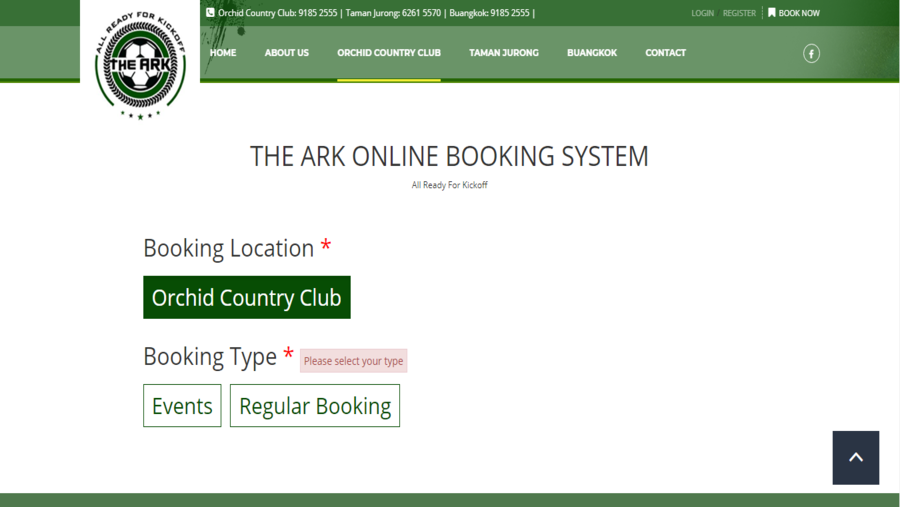The Ark- a pitch booking website