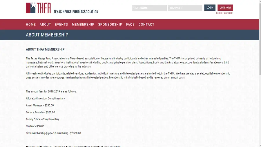 Texas Hedge Fund Association (THFA)