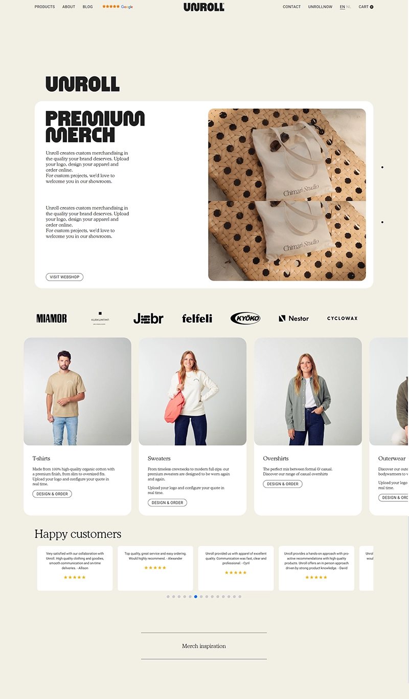Unroll Studio Merchandise